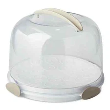 Better Homes & Gardens Round Cake Carrier with Clear Plastic Cover, 13" Diameter