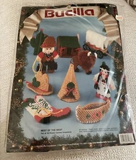 Bucilla Plastic Canvas 10 Ornaments Kit Best Of The West 61168 NEW Sealed 1993