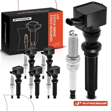 A-Premium 6x Ignition Coil + 6x Iridium Spark Plug for Land Rover Range Rover