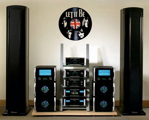 Reloj de pared disco de vinilo Silueta Caras banda rock 70s decoracion beatles - Picture 3 of 8