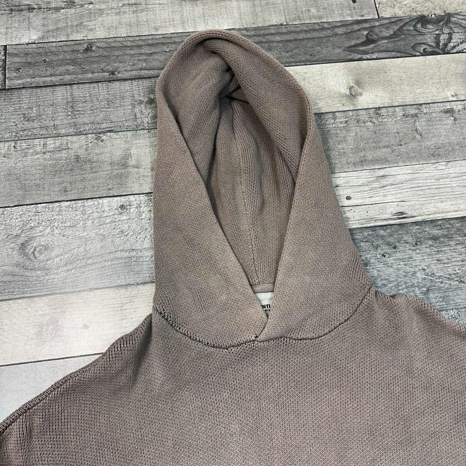 Felpa con cappuccio Fear Of God Essentials maglia regular casual marrone uomo grande