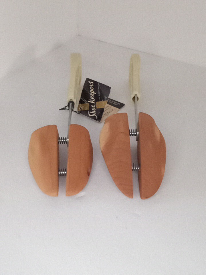 Palm Tree Shoe Keepers By Rochester Shoe Tree Co. Spring Loaded Vintage