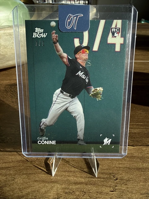 2025 Topps Black & White - Griffin Conine 1/1 RC #111 FULL COLOR Miami Marlins