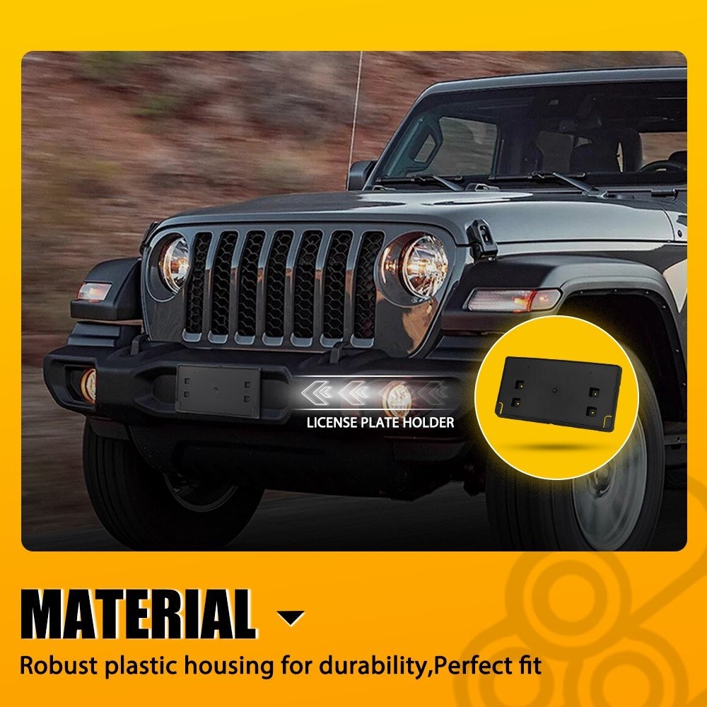 Front License Plate Bracket For Jeep 2018-2023 Gladiator Wrangler 68293738AA USA thumbnail 7