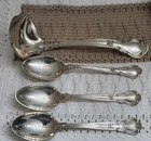 160 Gram Vintage Gorham Chantilly Sterling Spoons W/ Serving Ladle 160 G