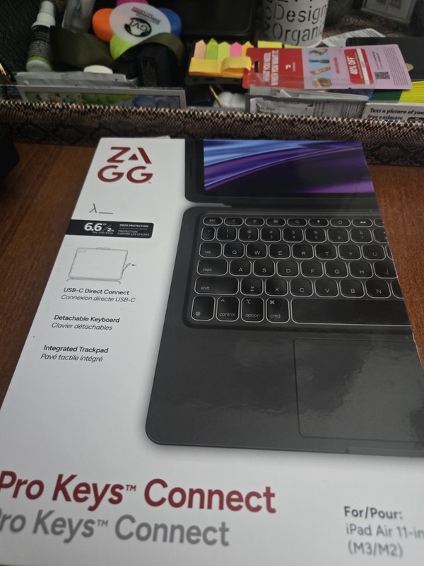  Apple iPad Air 11 M2 M3 M4 103414787Z ZAGG Pro Keys Connect Tablet Keyboard Cas