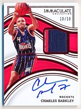 2022-23 Immaculate Charles Barkley Red Patch Autographs Auto SP #IPA-CBA (10/10)