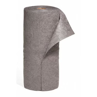 Spilltech Gr-M Sorbent Roll, 40 Gal, 30 In X 150 Ft, Universal, Gray,