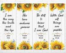 4Pcs Church Banners for Sanctuary Wall Welcome Religious Banners Hanging Back