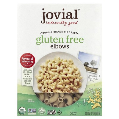 Jovial Whole Grain Brown Rice Elbows Pasta Whole Grain Pasta, Organic, Gluten...