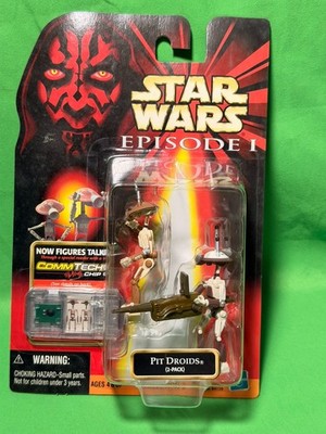 1999 Star Wars Episode 1 Pit Droids 2-Pack Action Figure Hasbro CommTech SEALED