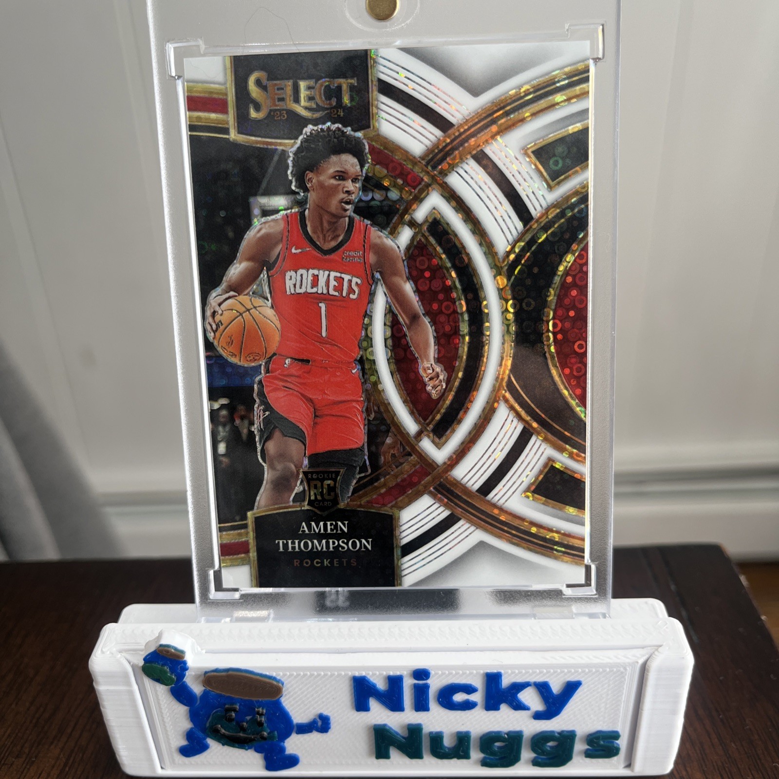 2023 Select #122 Amen Thompson Premier Level White Disco Prizm 12/75 Rookie  SSP