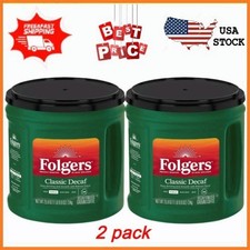 NEW 2 pack Folgers Classic Decaf Ground Coffee, Medium Roast, 25.9 oz
