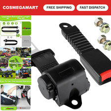 Universal 61" Retractable 2-Point Adjustable Seat Belts for Golf Carts - 1 Set