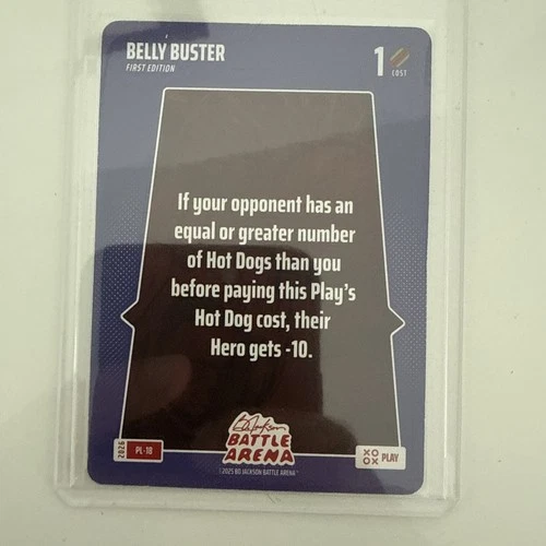 2026 Bo Jackson Battle Arena #PL-18 Belly Buster First Edition SP Play Card