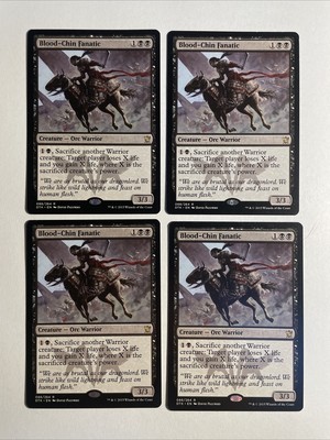 4x Dragons Of Tarkir Blood-Chin Fanatic NM Magic The Gathering Mtg