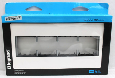 Legrand AWP4GWHW4 Adorne Wall Plate White Under Plate 4 Gang (BRAND NEW)