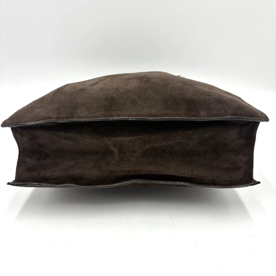 Auténtico Bolso de Mano Gucci Gamuza Plástico Asa Marrón 2Y2744 Foto 4 de 4