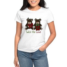 CafePress Twice The Love Women's T Shirt Women's T-Shirt 698416558