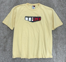 Vintage THJ Tommy Hilfiger Jeans T-Shirt Men's XXL Yellow Cotton Made in USA EUC