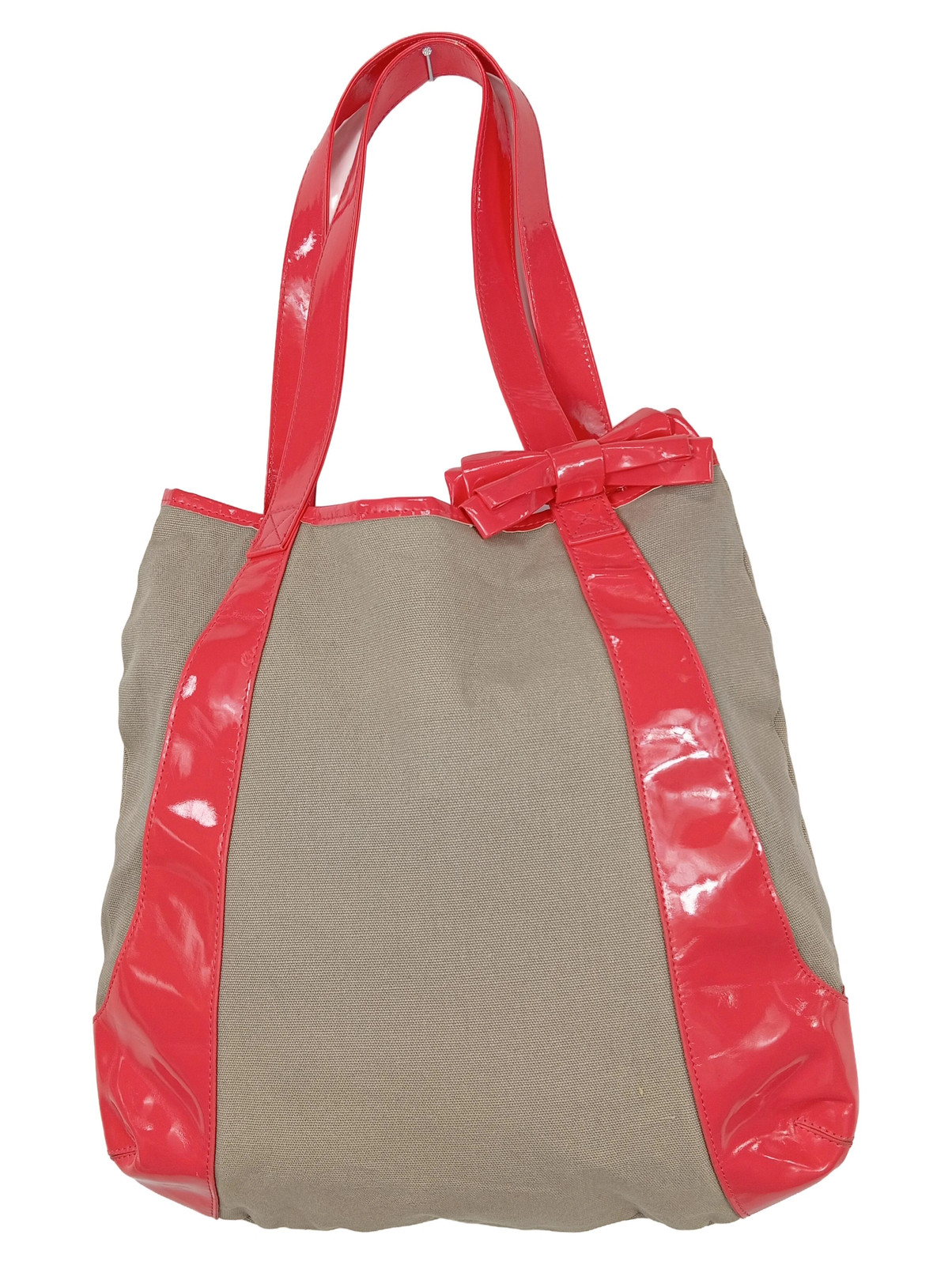 Bolso de asa mujer CACHAREL beige elegante vintage shopper 35x36cm tela