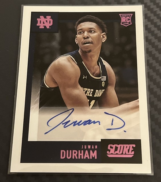 2021-22 Panini Chronicles Draft Picks Score Auto Juwan Durham #SR-JDU Pink