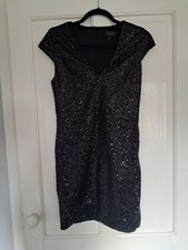 Black Sequin Bodycon Dress Size 10