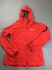 Marmot Minimalist Gore-Tex Rain Shell Jacket Red Womens Large Full Zip Hood