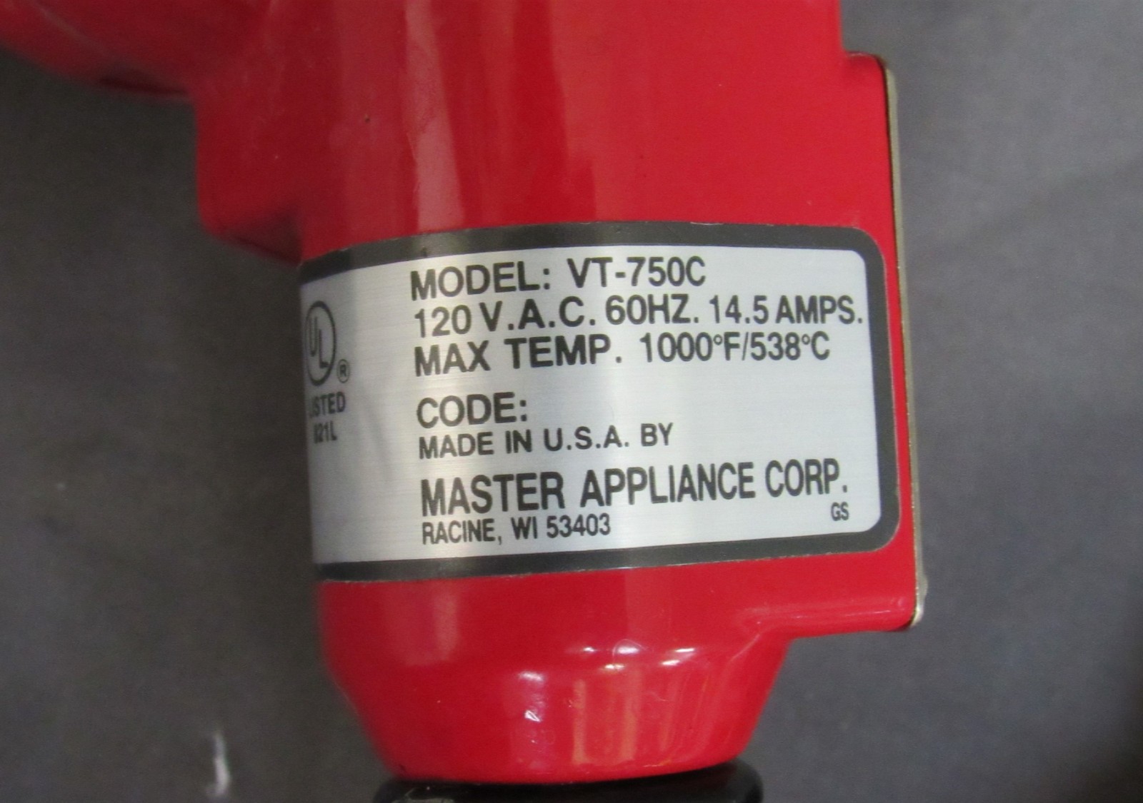 * Master Appliance VT-750C Variable Temperature 1000°F Heat Gun