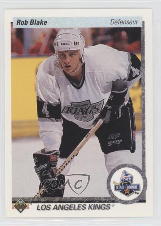 1990-91 Upper Deck Star Rookie French Rob Blake #45 Rookie RC HOF 0u9o