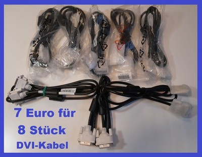 DVI-D - DVI-D Monitorkabel 1,8m SingleLink 18+1 Pin - NEUWARE /  7  für 8 Stück