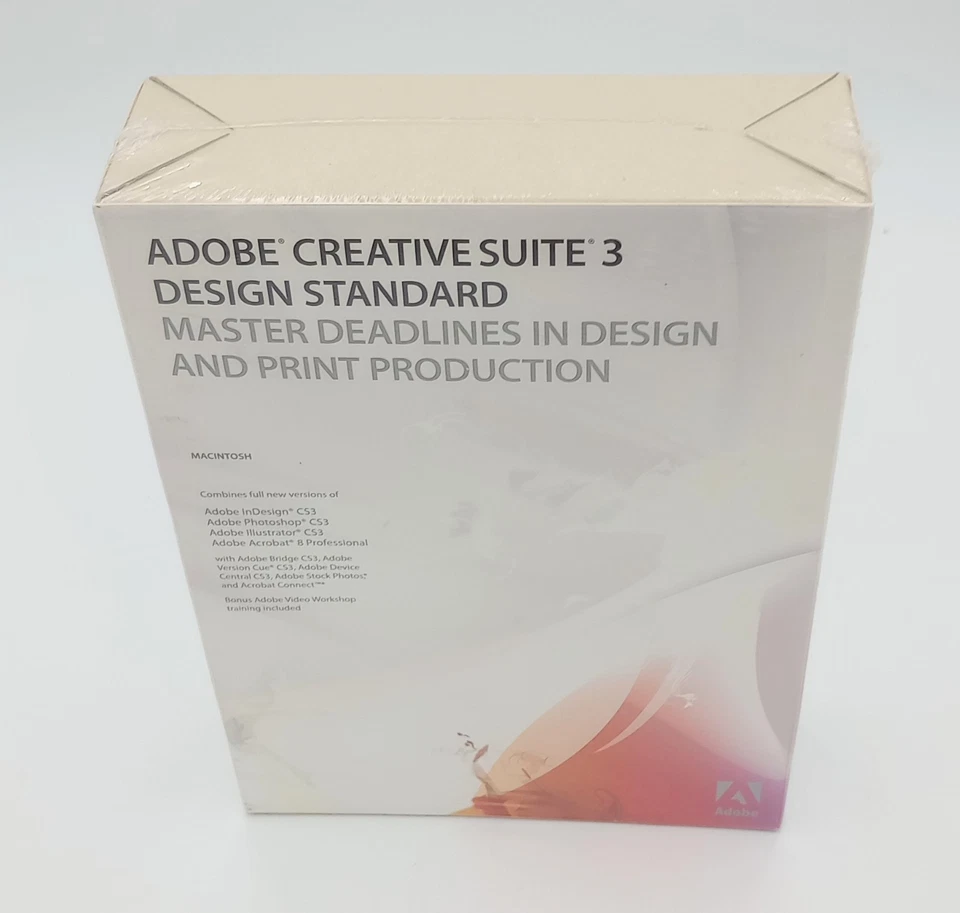 New Adobe Creative Suite 3 Design Standard for MAC  Brand-new Sealed W/adobe 9 - Image 3 of 4