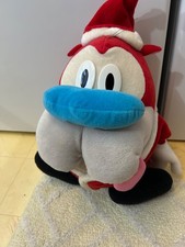 Vintage Dakin Ren  Stimpy Christmas Jingle Bells Santa STIMPY Plush Stuffed Toy