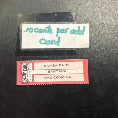 1 JUKEBOX TITLE STRIP Santana Samba Pa Ti /Oye Como Va Gold 45