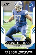 2021 Panini Score Matt Nelson #292 Detroit Lions NFL Football