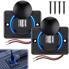 2 Pezzi 3,1 a Dual Presa USB, Caricabatteria Da Auto USB, 12V/24V Pannello Presa