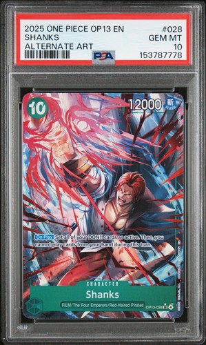 Shanks (Alternate Art) graded PSA 10 for sale on eBay