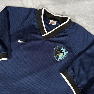 【希少】90s MLS NIKEストライプ タンパベイ ミューティニー Vintage Nike Tampa Bay Mutiny MLS Jersey Mens 2XL (Estimated) Navy