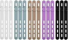 15 Pcs Silicone Cable Ties - Reusable Cord Organizers for Home  Office