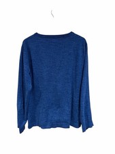 J Crew Blue Knit Sweater Lightweight Cotton Crewneck Minimal Classic Men L