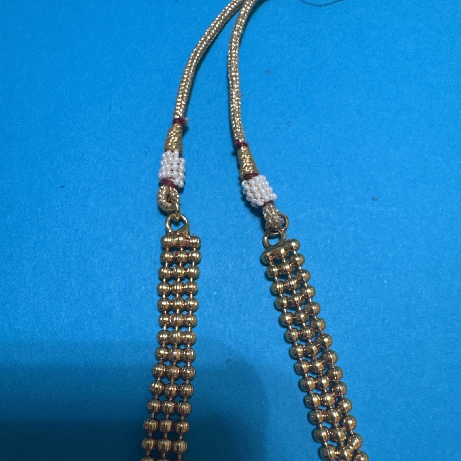 Rectangular Shaped Kundan Necklace With Rhineston… - image 5