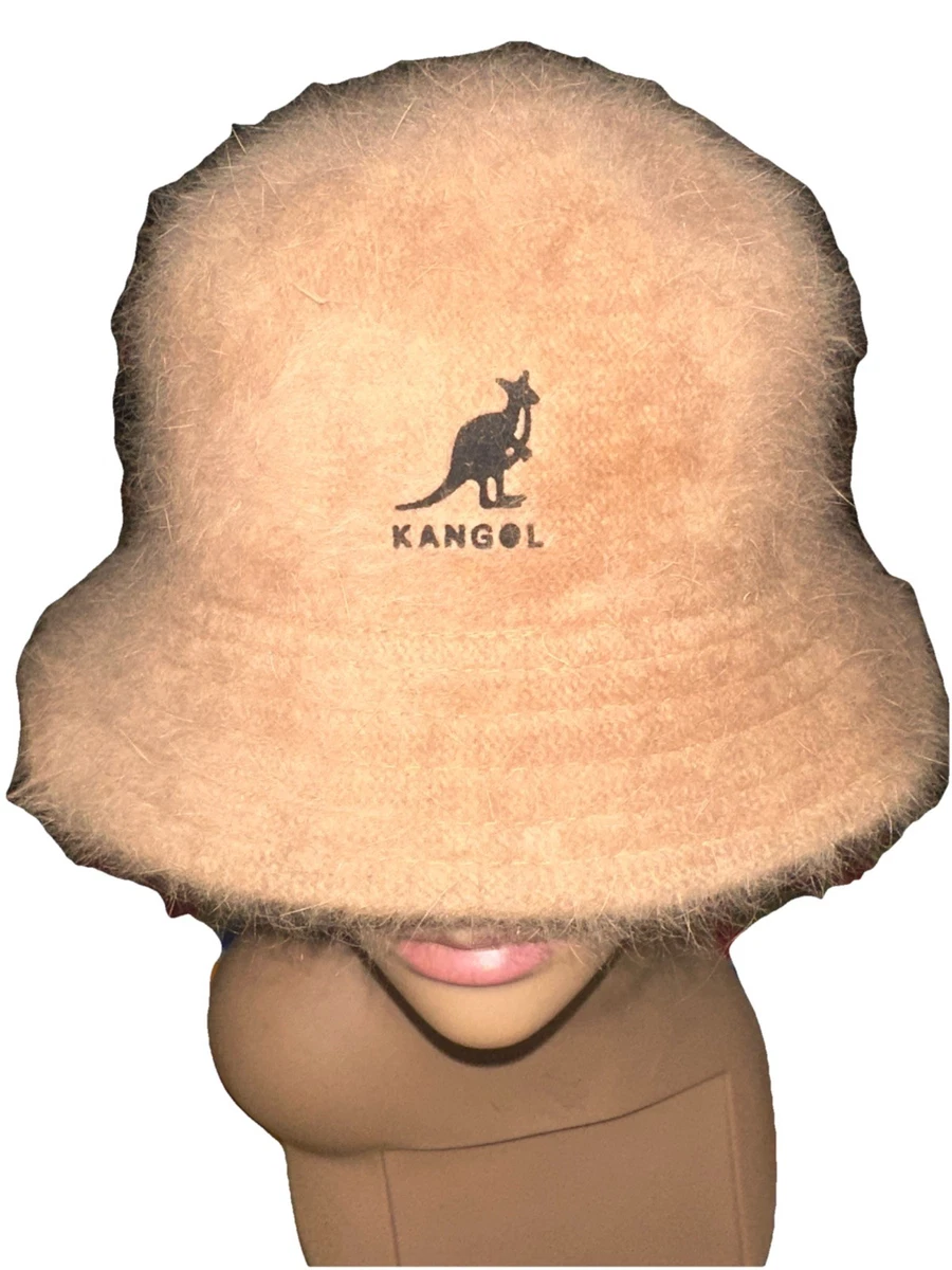Vintage 90s Streetwear Blank Angora Blend Knit Bucket Hat Cap Beige Womens OS Angora bucket hat beige - Gem main image 2