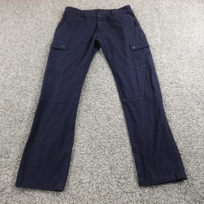 Zachary Prell Pants Mens 34X30 Blue Cargo Utility Trouser Casual Comfort Stretch