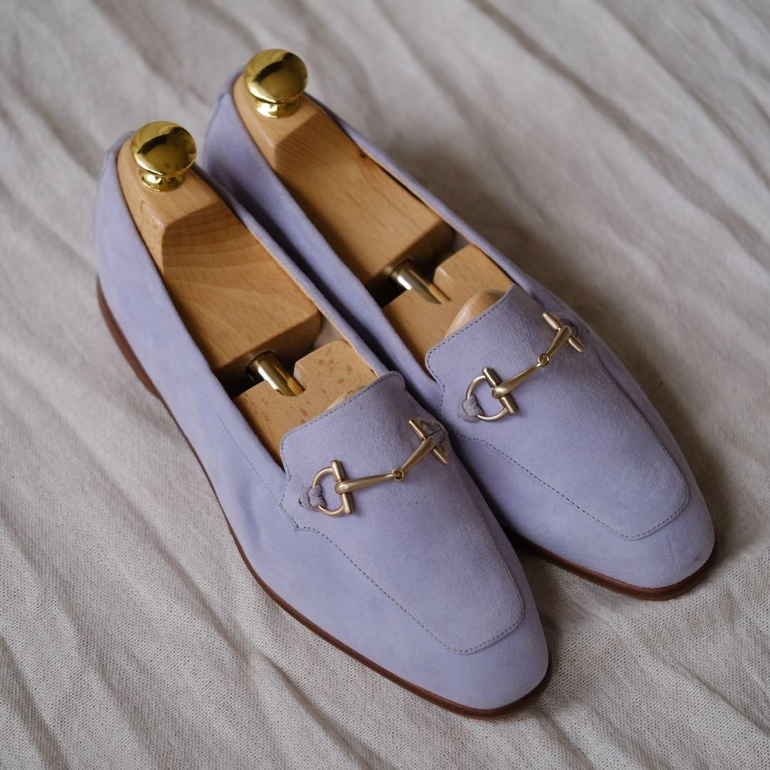 Gucci Horsebit Loafers Shoes Lavender Suede Size 36 US About6 For Women thumbnail 12