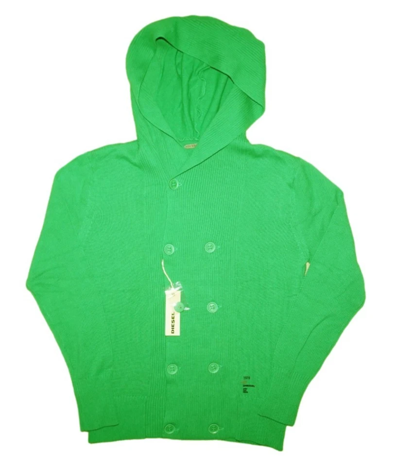 CÁRDIGAN DIESEL K-DINERO VERDE TALLA L 100% AUTÉNTICO Foto 2 de 4