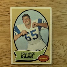 1970 Topps Tom Mack #151 Rams Guard Excellent Condition Rookie Card. rookie card picture