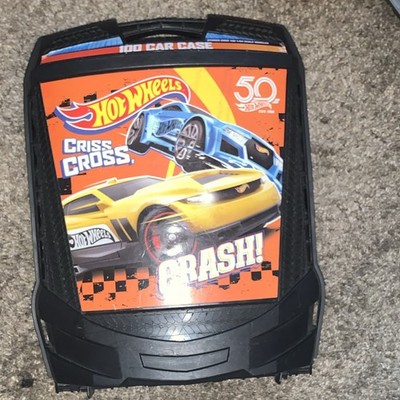Hot Wheels 100 Car Case Carry Case, Black Plastic, 1:64 Scale