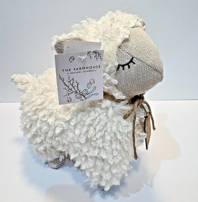 The Farmhouse by Rachel Ashwell Standing LAMB Plush 12'' Easter Spring Decor NEW!