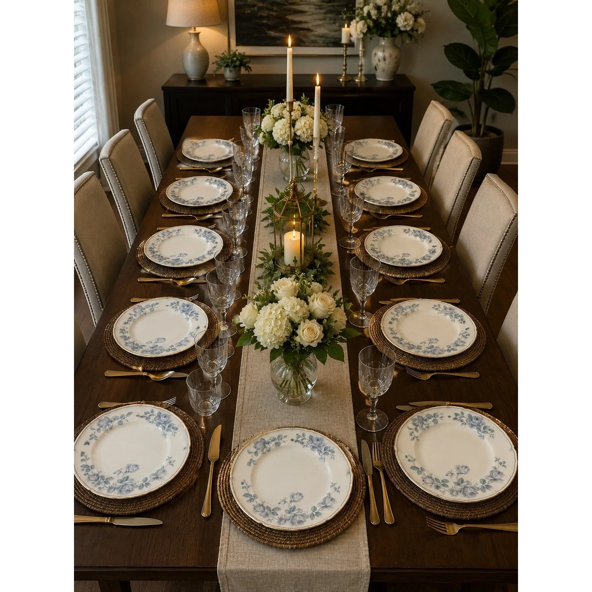 Royal Blue Floral Dinnerware Plates for sale | eBay
