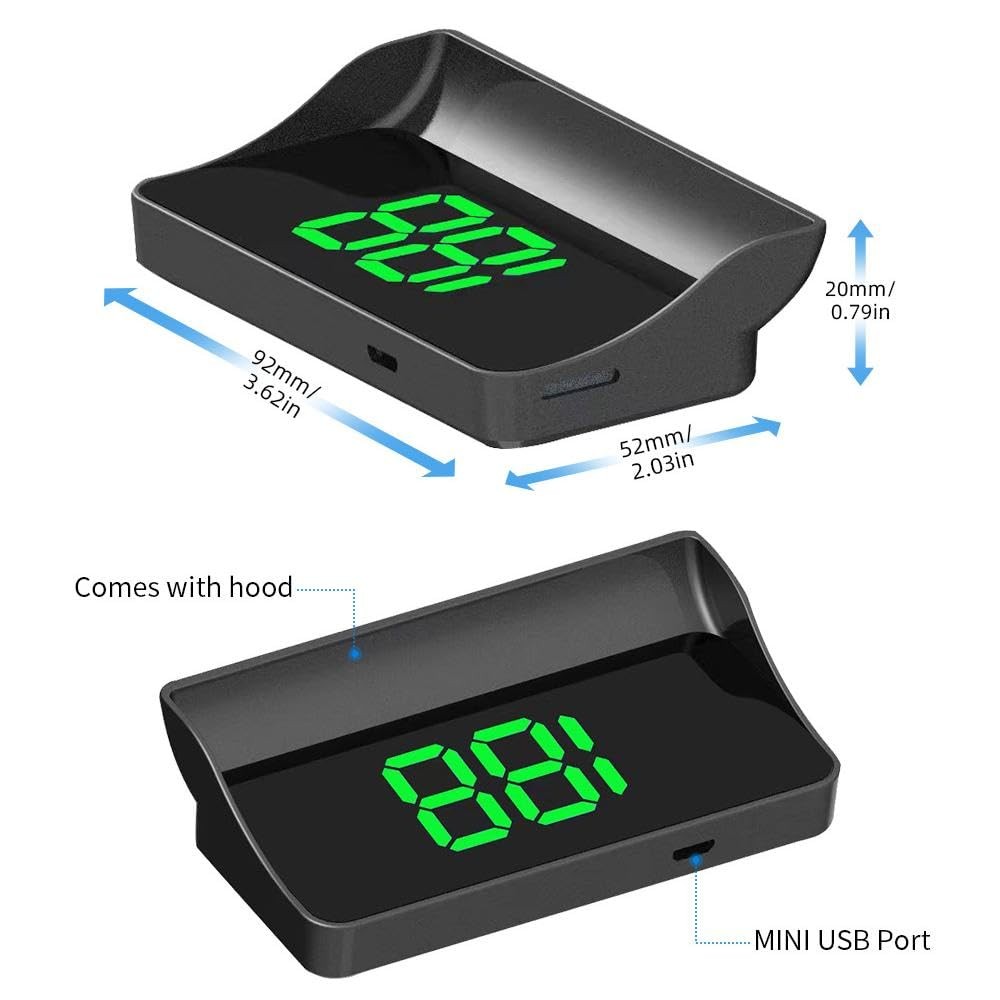 Smart in-Car HUD Co-Pilot Windshield Display Speedometer Head up Display 5